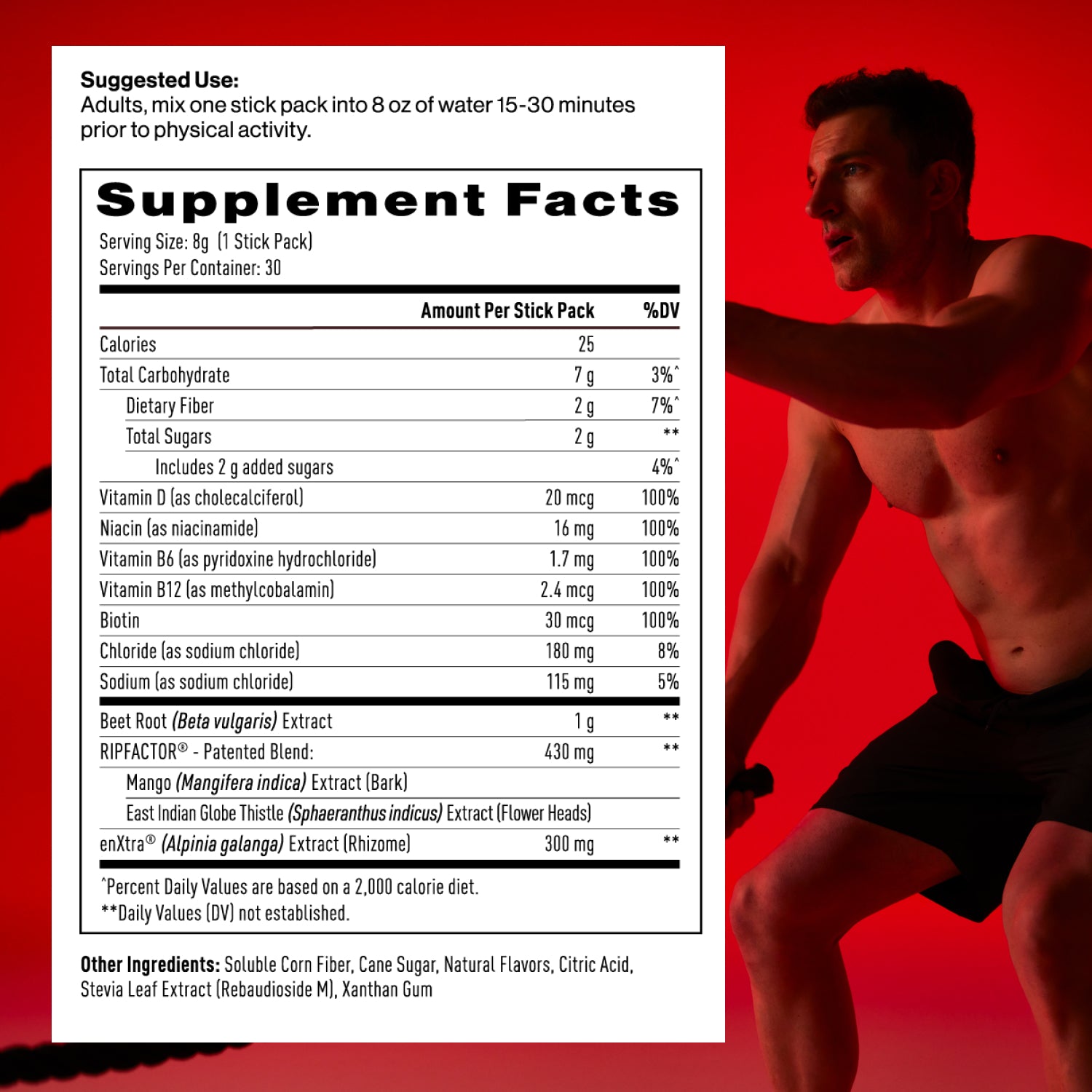 M Drive Accelerate Non-Stim Pre-Workout Supplement Facts