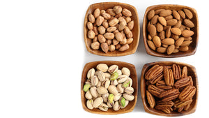 walnuts, pistachios, almonds