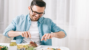 man eating meal
