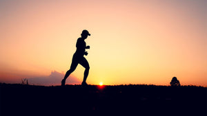 runner at sunset