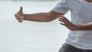 man practicing tai chi