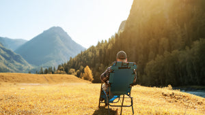 man sitting outside