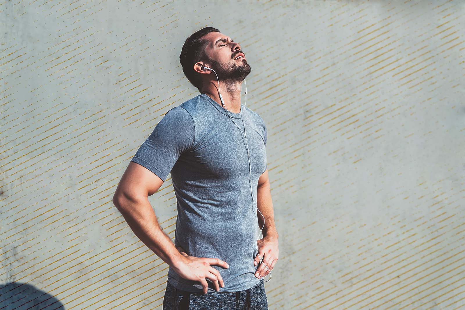 man holding vitamin b12 supplement
