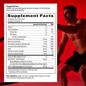 M Drive Accelerate Non-Stim Pre-Workout Supplement Facts