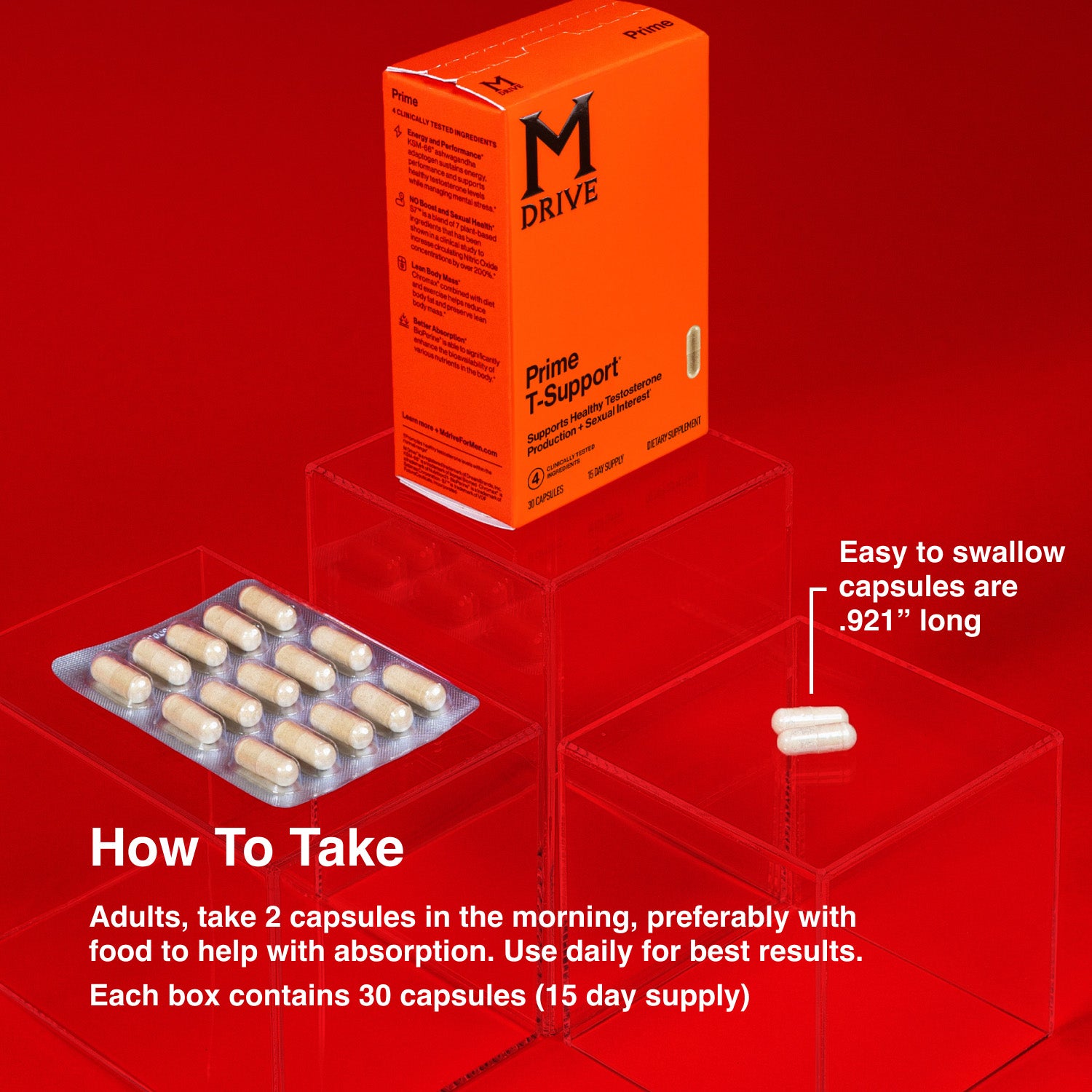M Drive Prime - Testosterone Booster, DHEA Supplement, Increase Energy ...